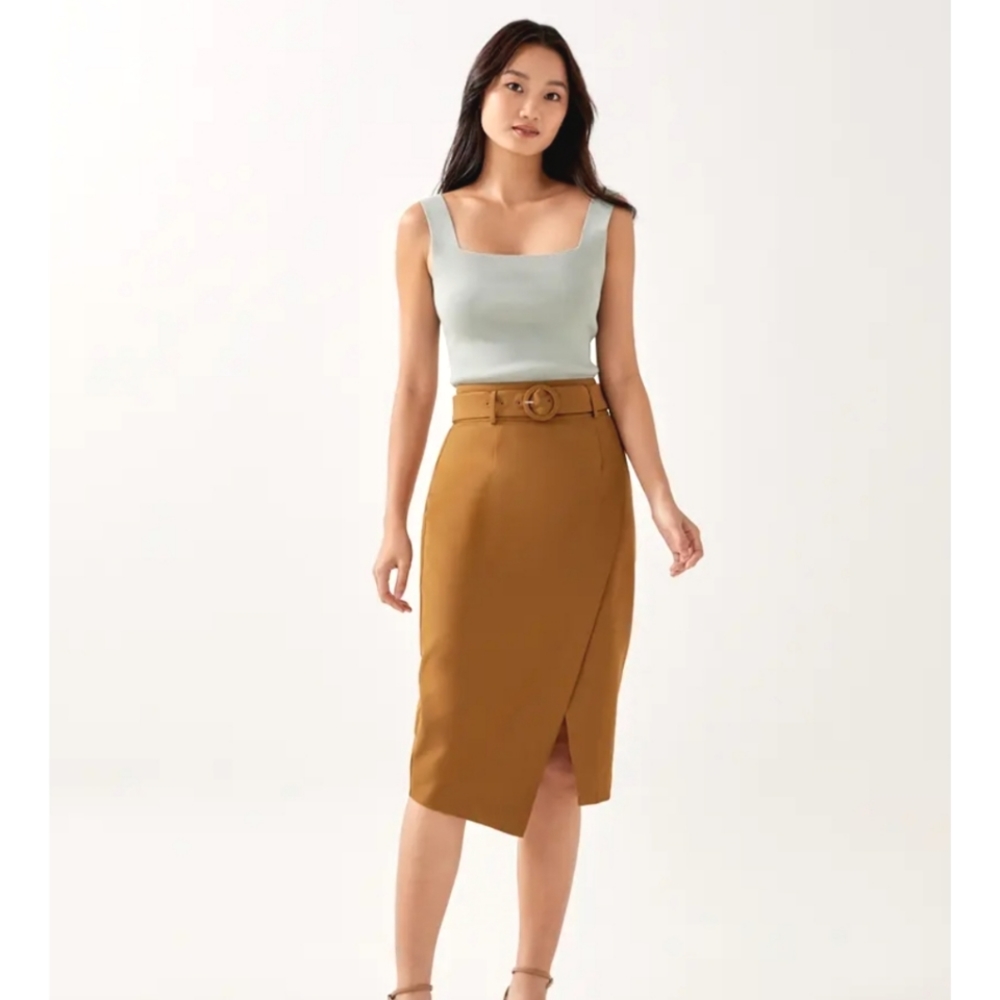 LoveBonito Blaire Wrap Pencil skirt